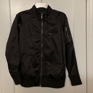 Members Only - black boyfriend fit bomber jacket - S